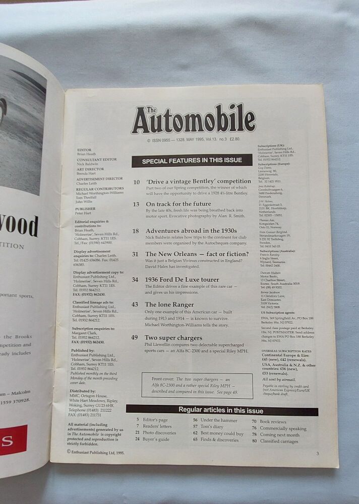 The Automobile Magazine - May 1995 Vol 13 No 3