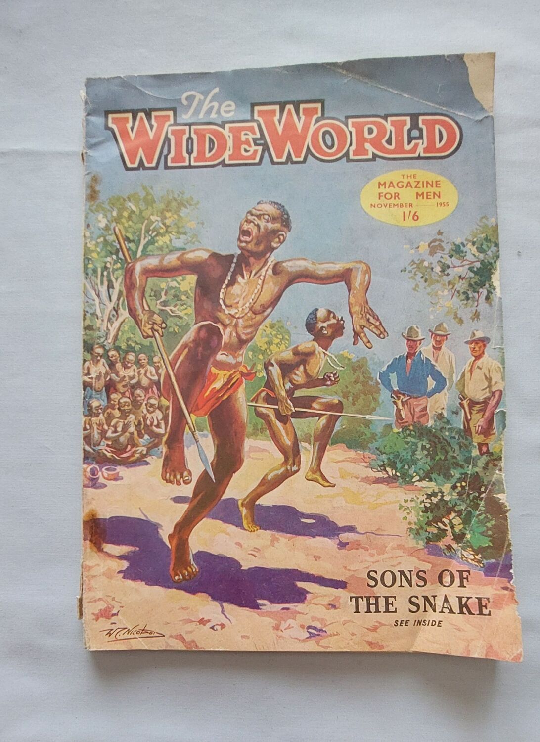 Vintage The Wide World Magazine-November 1955 Edition-The Magazine For Men