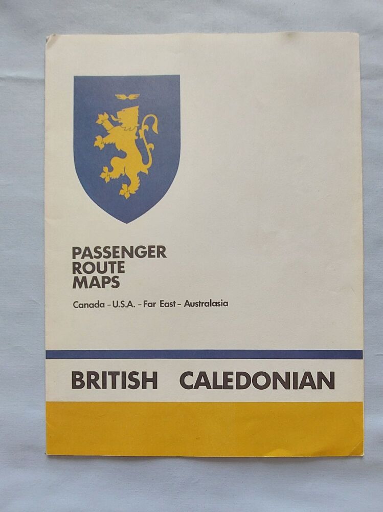 British Caledonian Airways Passenger Route Maps-Circa 1970s