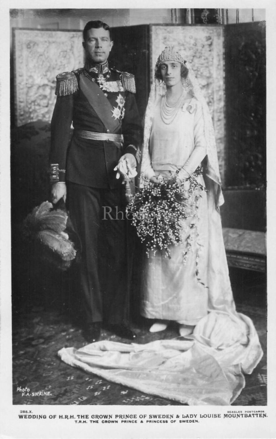 Wedding of H R H The Crown Prince Of Sweden To Lady Louise Mountbatten-RPPC