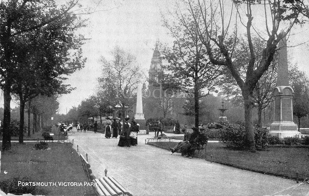 Victoria Park Portsmouth, Hampshire-Edwardian Printed Photo View