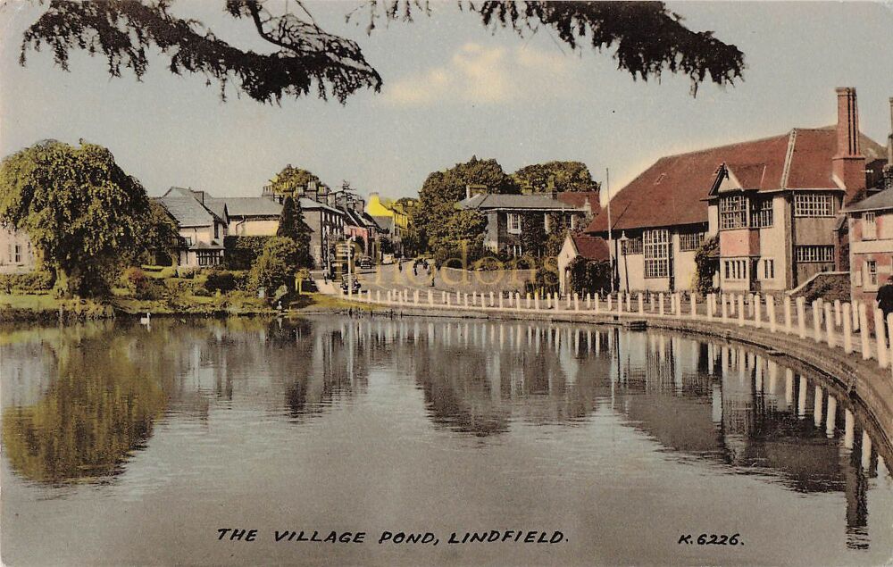 The Village Pond Lindfield, West Sussex - 1960s Postcard