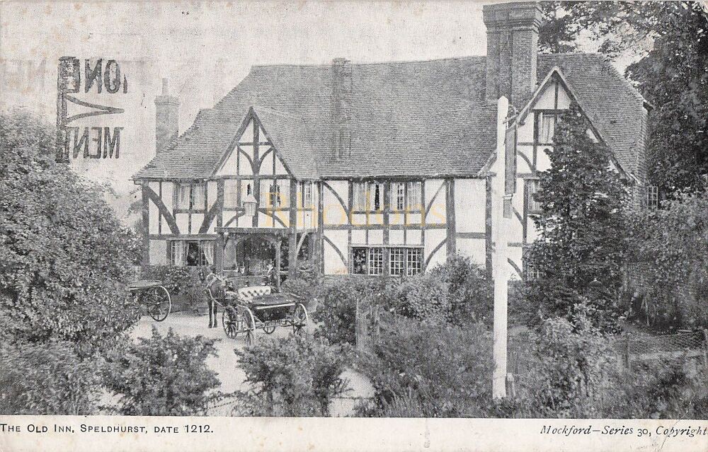 The Old Inn at Speldhurst, Kent - Mockford Series 30 Postcard - Sent To Miss B GOFF, Wallingford 1933