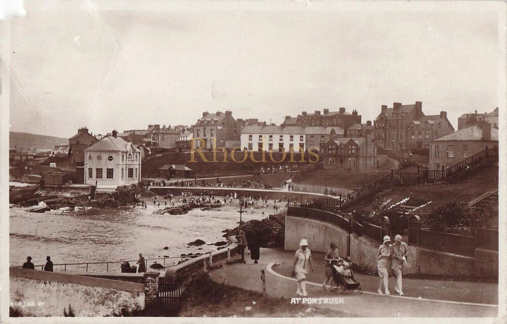 At Portrush Northern Ireland - 1930s Valentines Real Photo Postcard