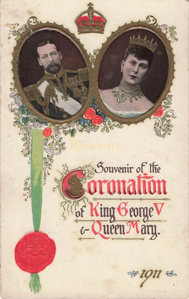 Souvenir Postcard- Coronation of King George V and Queen Mary 1911