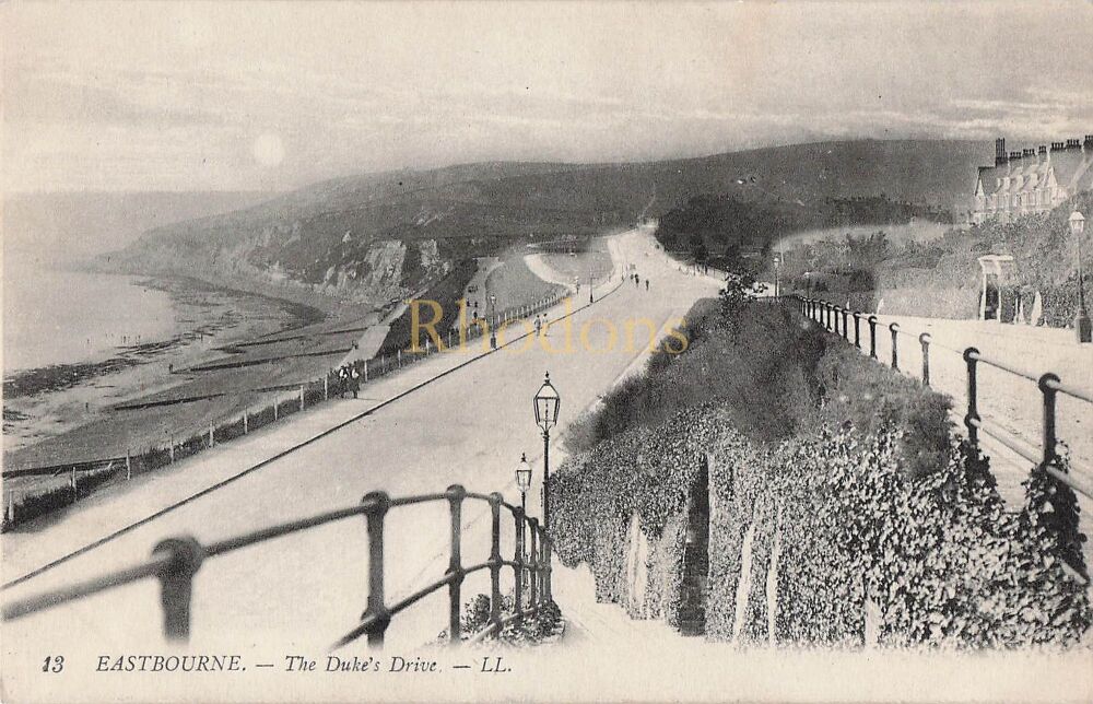 The Dukes Drive Eastbourne Sussex - Early 1900s Postcard