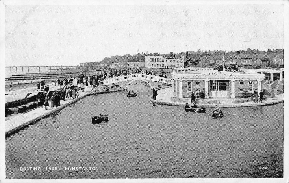 Boating Lake Hunstanton Norfolk - Early 1900s Postcard