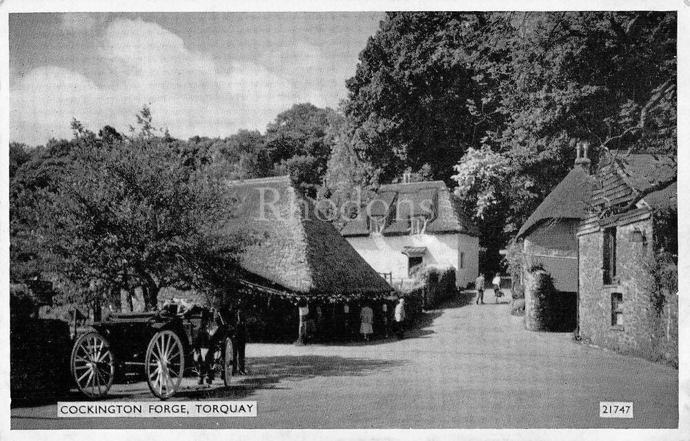 Cockington Forge Torquay Devon-1950s Postcard