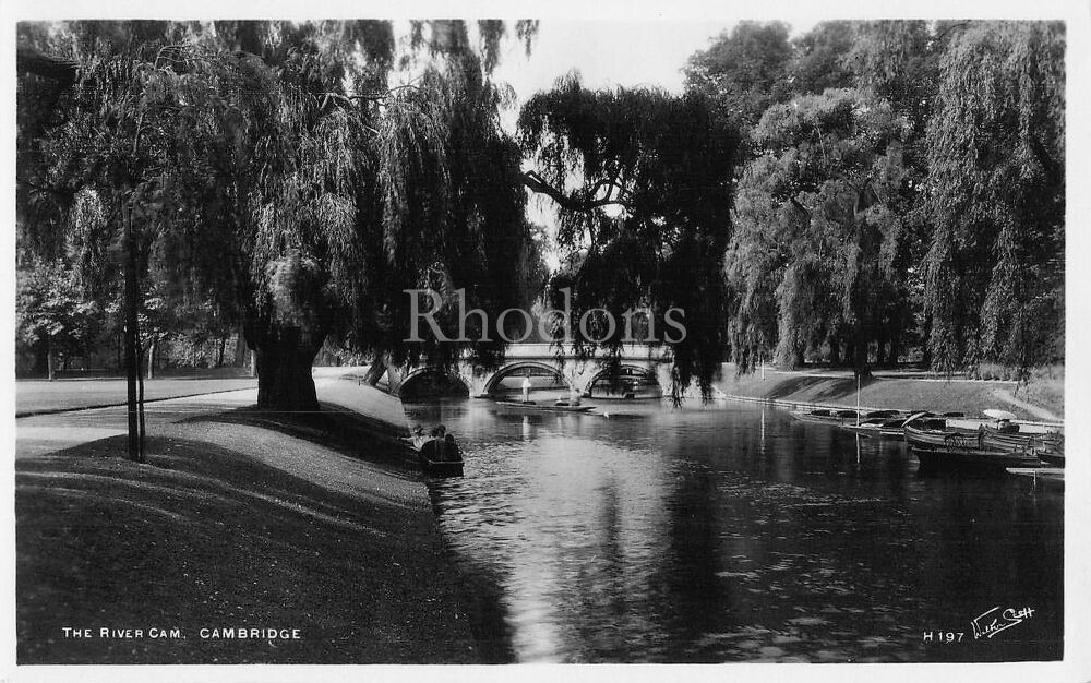 The River Cam Cambridge - Walter Scott Real Photo Postcard