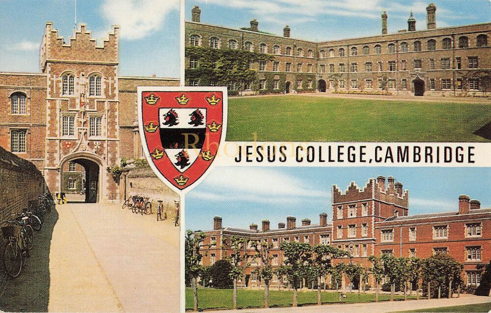 Jesus College Chapel Cambridge-c1970s Multiview Postcard