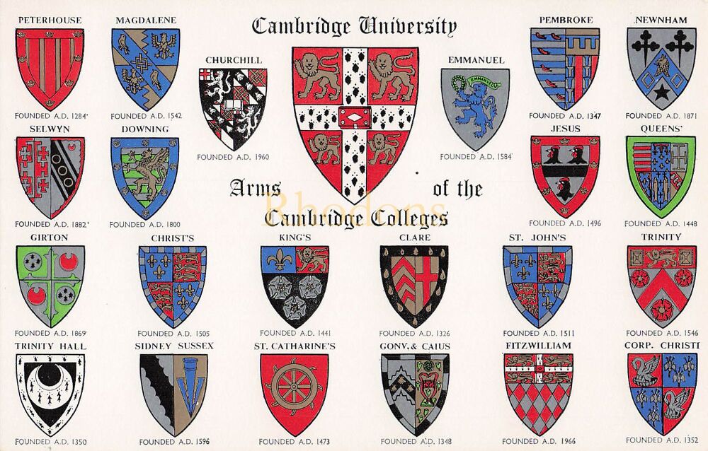 Cambridge University - Arms of the Cambridge Colleges