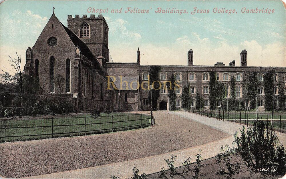 Jesus College Cambridge - the Chapel and Fellows Buildings - Early 1900s Va