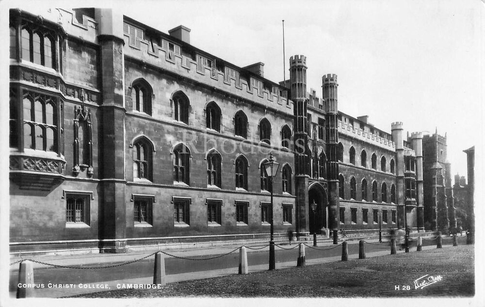 Corpus Christi College Cambridge-Walter Scott RP Postcard