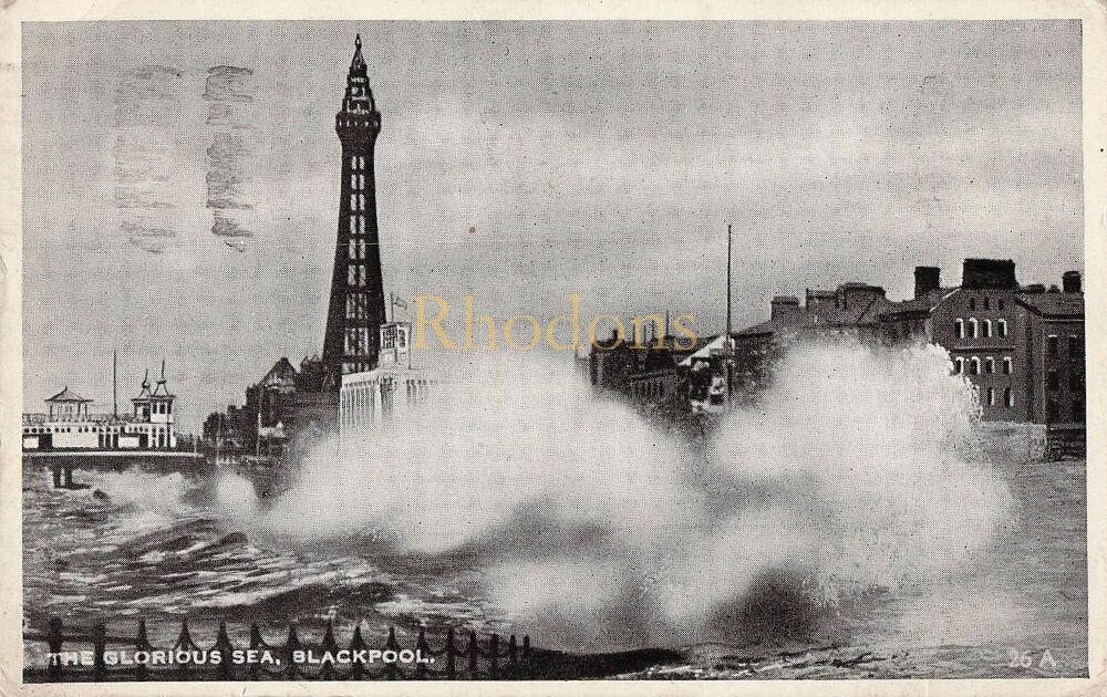 Genealogy Research Postcard- Mrs E HODGSON Penrith May 1945 | The Glorious Sea Blackpool