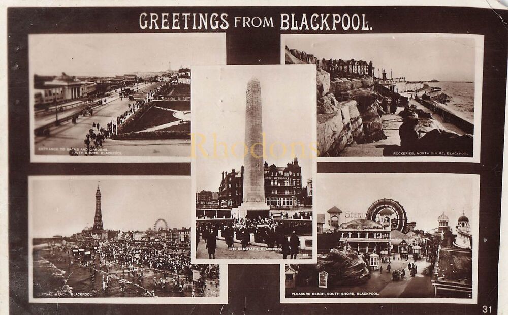 Genealogy Postcard-Miss Mary HODGSON, Bridge Street Stores Kirkswald Penrith 1931 | Blackpool RP Multiview