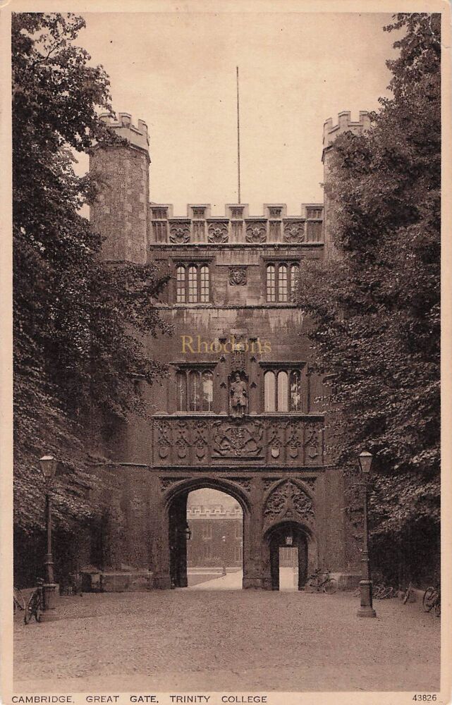 Great Gate Trinity College Cambridge-Circa 1930s Postcard