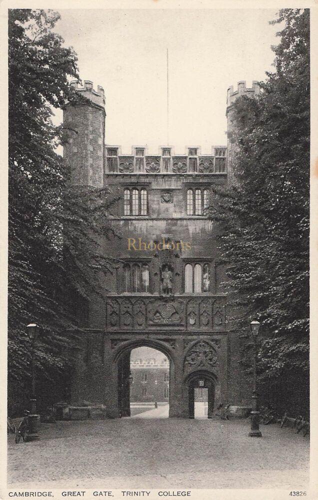 Great Gate Trinity College Cambridge-Photochrom Postcard
