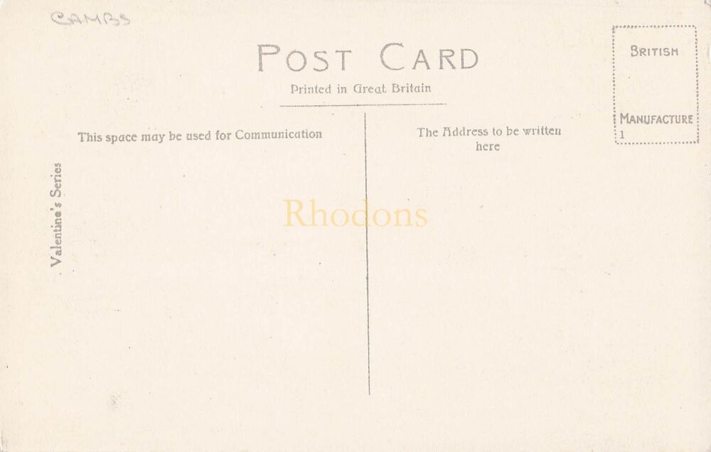 On The Cam Cambridge-Mid 1900s Valentines Series Postcard