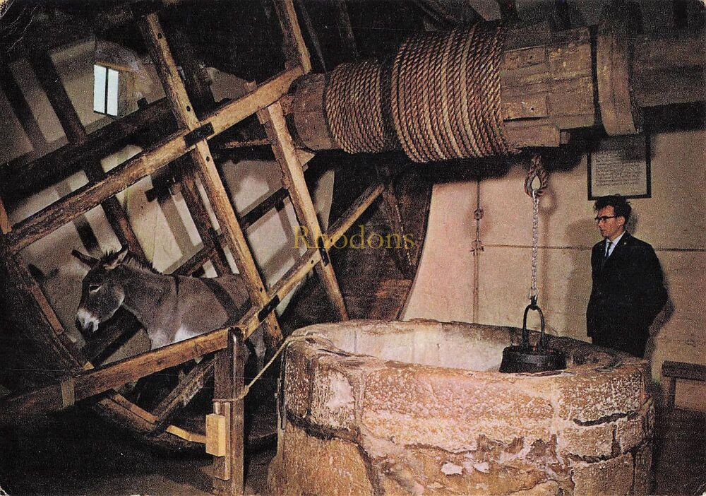 Carisbrooke Castle Isle of Wight-The Well and Donkey Wheel-C1980s Colour Photo Postcard