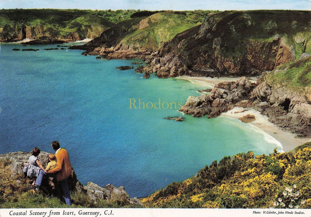 Coastal Scenery From Icart, Guernsey CI - 1970s John Hinde Postcard