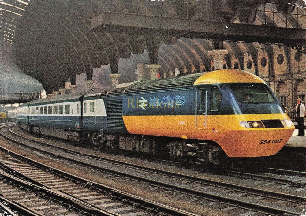 British Rail H S T 'Inter-City 125' at York Station - Dennis Productions Postcard