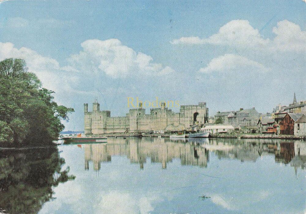 Caernarvon Castle From The South-East-Circa 1980s Postcard