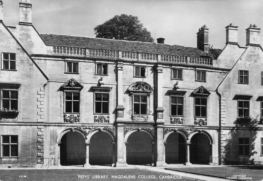 Pepys Library Magdelene College Cambridge Real Photo Postcard