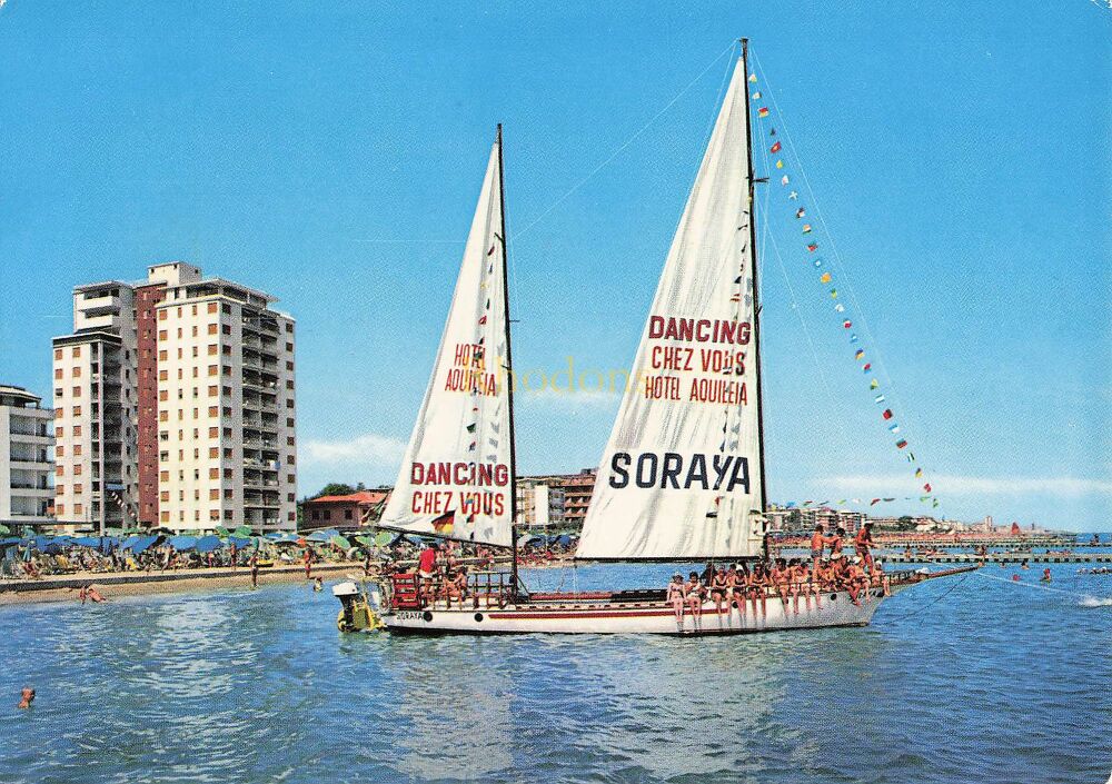 Jesolo Lido Italy-View From The Sea Photo Postcard