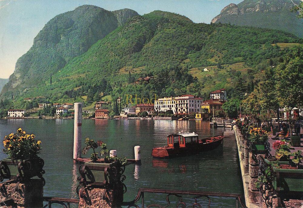 Italian Lakes - Lake Como Menaggio Quay-Colour Photo Postcard