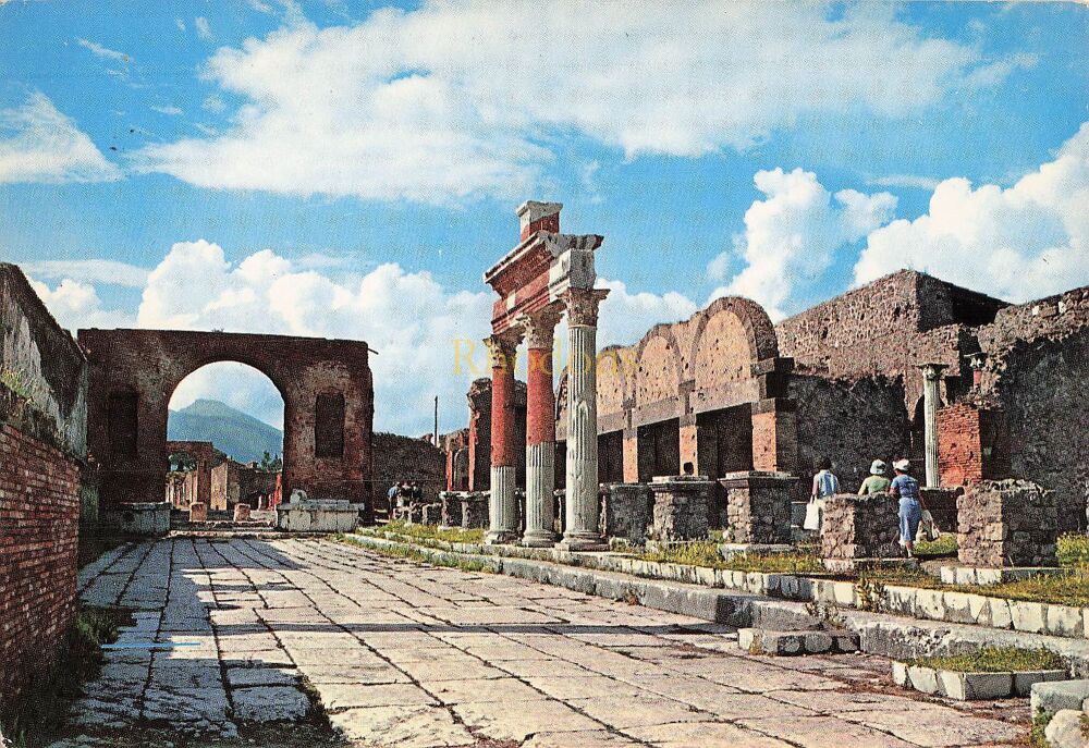 Pompei Italy-Forum and Arch of Nero-Colour Photo Postcard