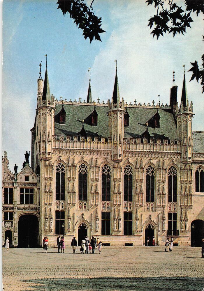 Bruges-Brugge, Town Hall, Hotel de Ville-c1980s Photo Postcard