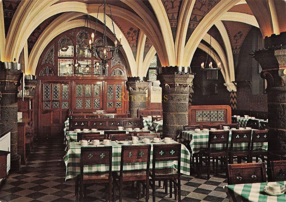 Ghent, Gent Raadskelder Restaurant-Tea Room-Café Publicity Photo Postcard