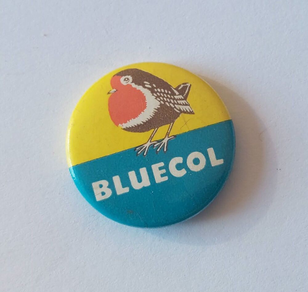 Bluecol Antifreeze Advertising Button Pin Badge