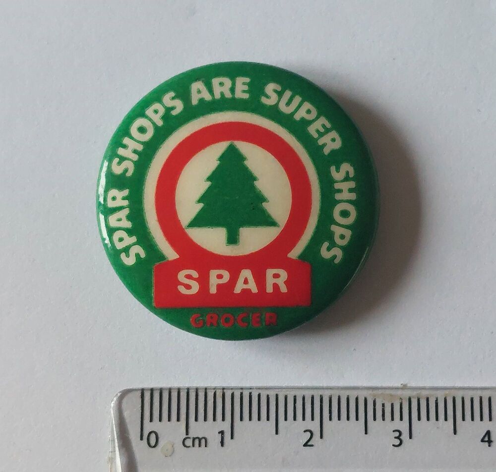 Spar Supermarkets-Circa 1960s/1970s Grocery Advertising Button Badge