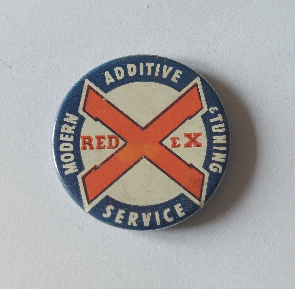 Redex Petrol Additive Button Badge-Circa 1970s Advertising