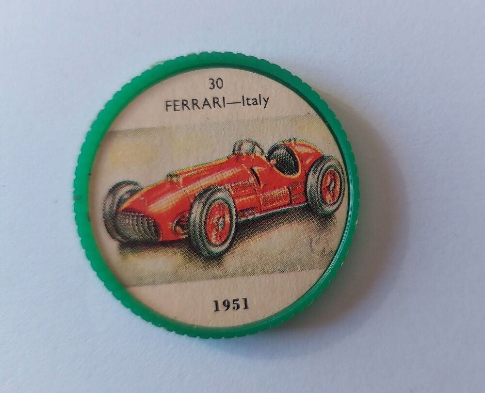 Spar Supermarkets Sparkies Vintage Cars Token -  No 30 FERRARI - Italy 1951