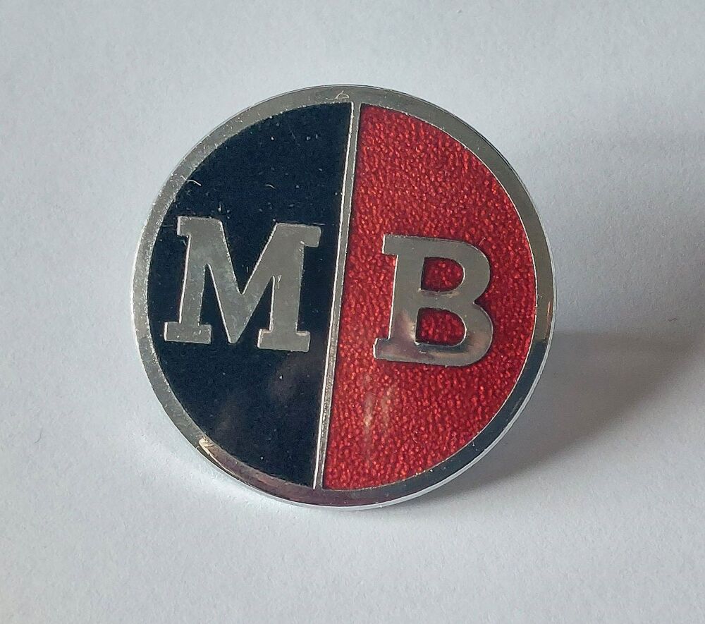 MB Club Cap Badge-Red and Black Enamels-Thomas Fattorini, Birmingham