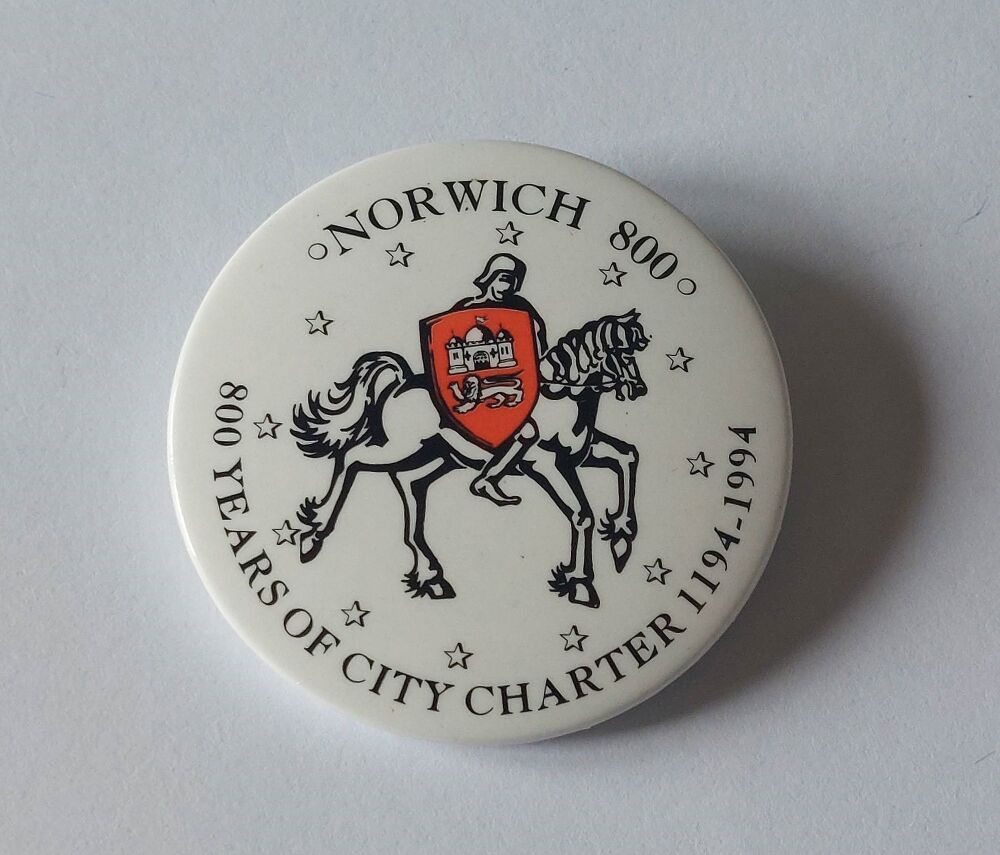 Norwich 800 Badge-Commemorating 800 Years Of City Charter 1194-1994