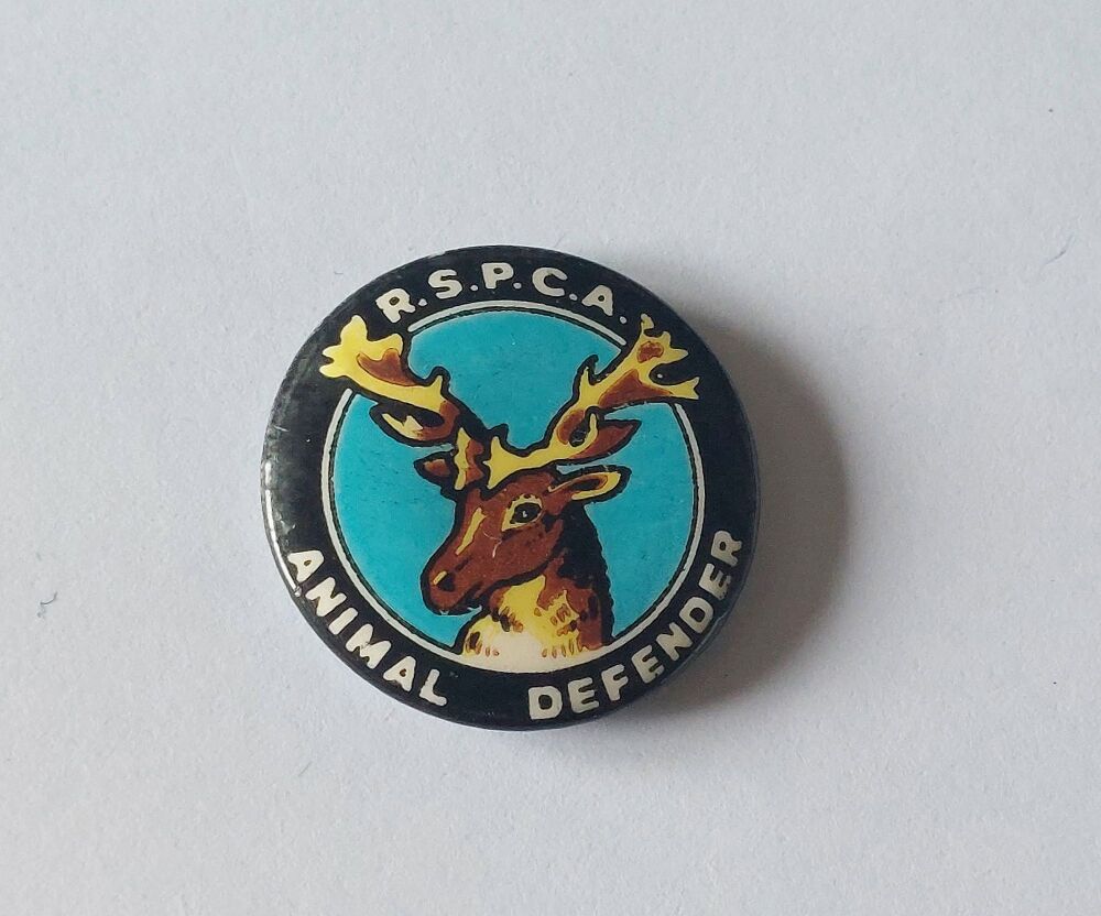 RSPCA Animal Defender Stag Button Badge