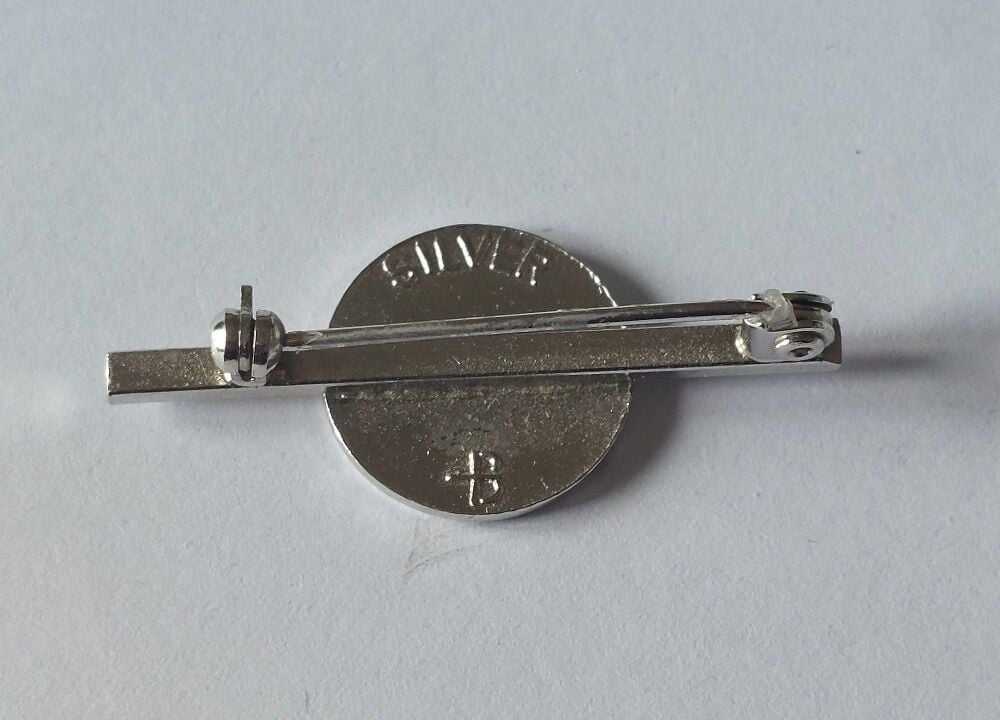 British Blood Doner Enamel Pin Badge / Bar Brooch-Silver Level