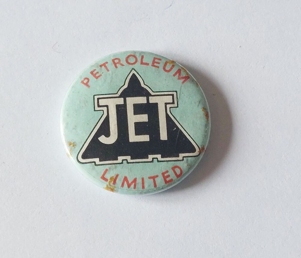 Jet Petroleum Limited Circa 1960s Petrol Company Advertising Button Badge