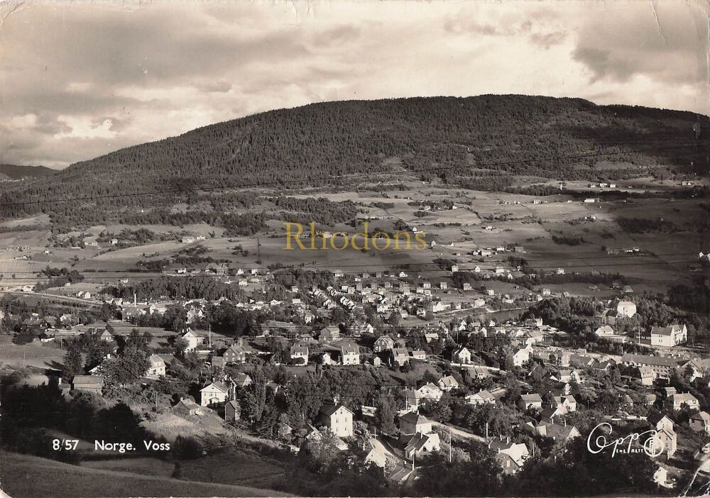 Voss, Norway - 1950s Photo Postcard