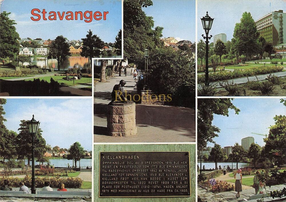 Stavanger, Norway - 1970s Multiview Photo Postcard