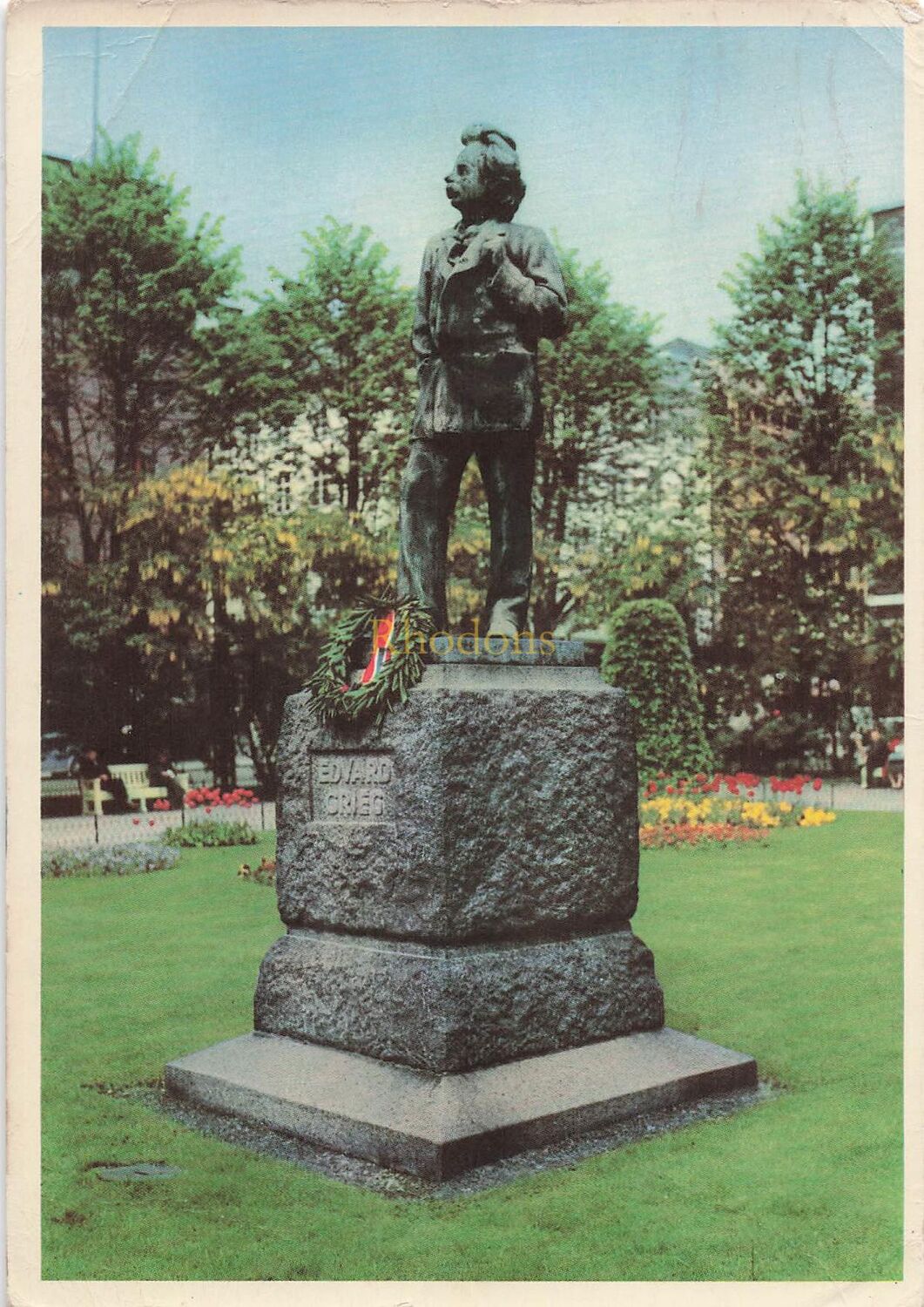 Bergen, Norway Statue of Edvard Grieg-1950s Postcard