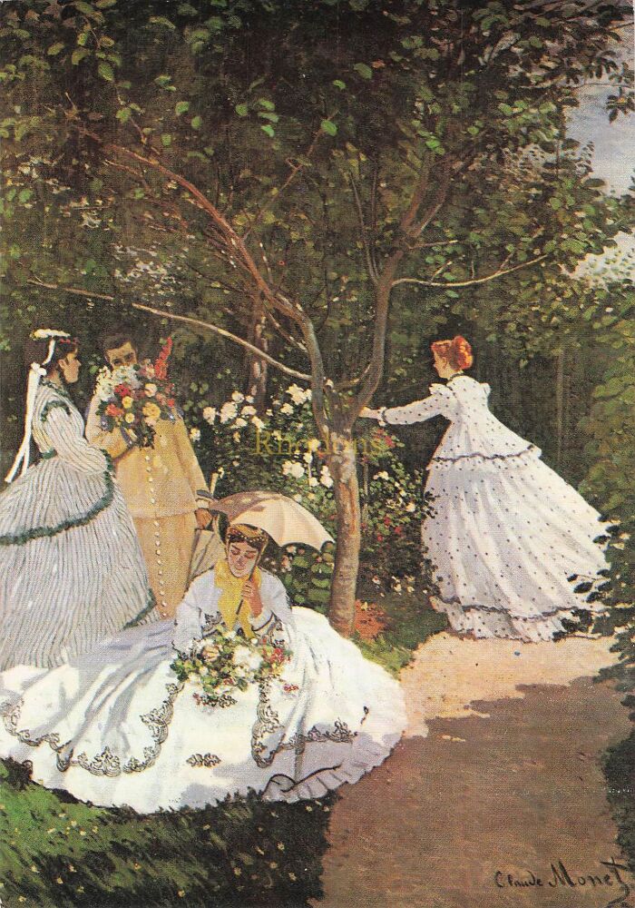 Medici Society Art Postcard - Femmes Dans Le Jardin - Claude Monet - (PC1970)