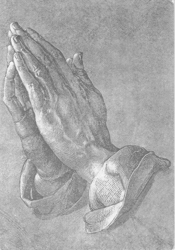 Medici Society Art Postcard - The Praying Hands - Albrecht Durer 1471-1528 (PC724)