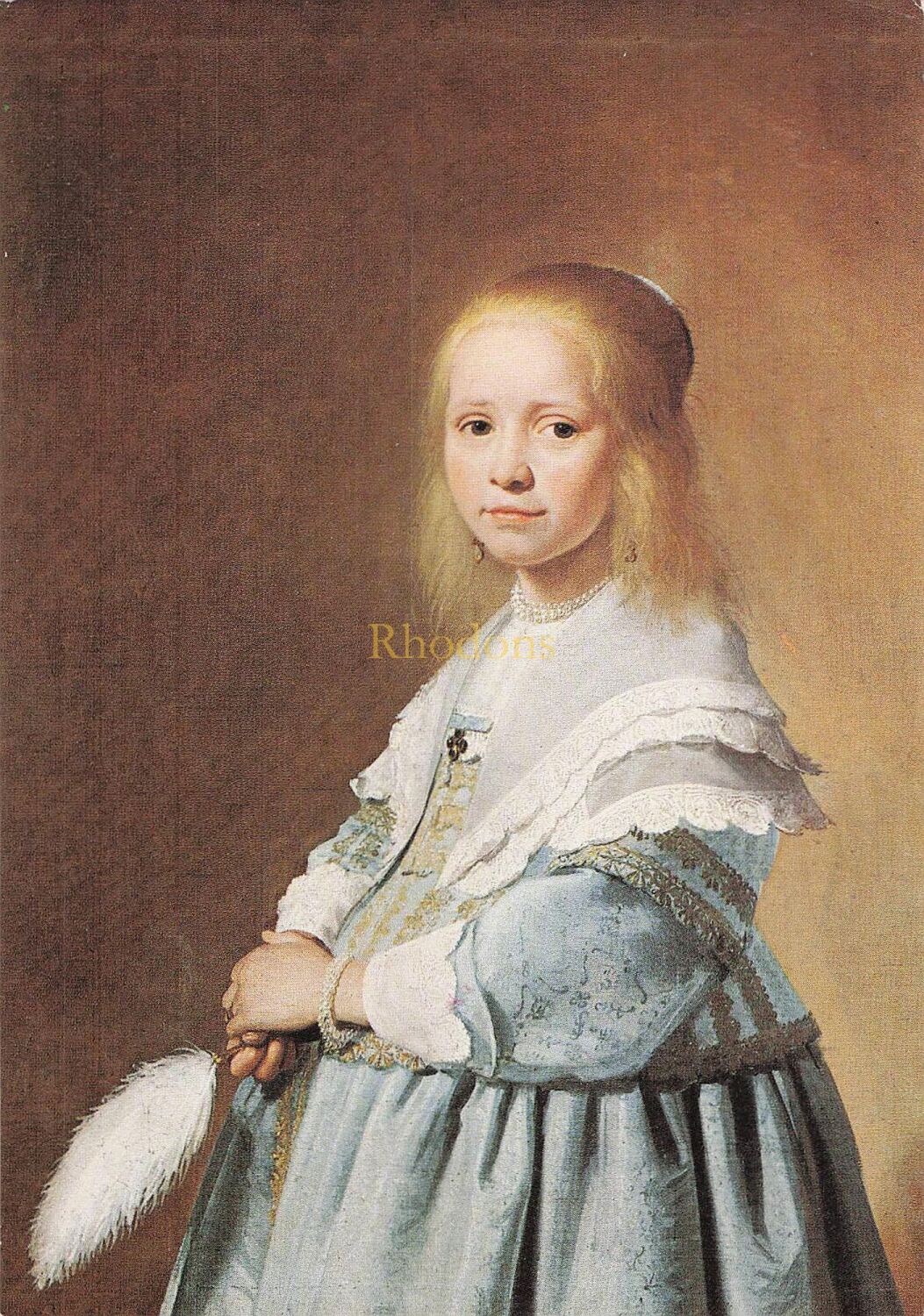 Medici Society Art Postcard - Portrait Of A Girl - Johannes Verspronk (PC 1