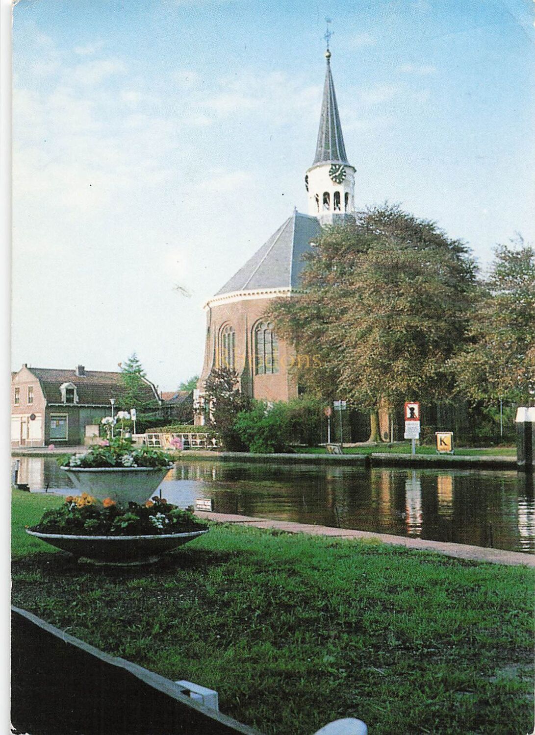 Woubrugge Holland-Church View Photo Postcard