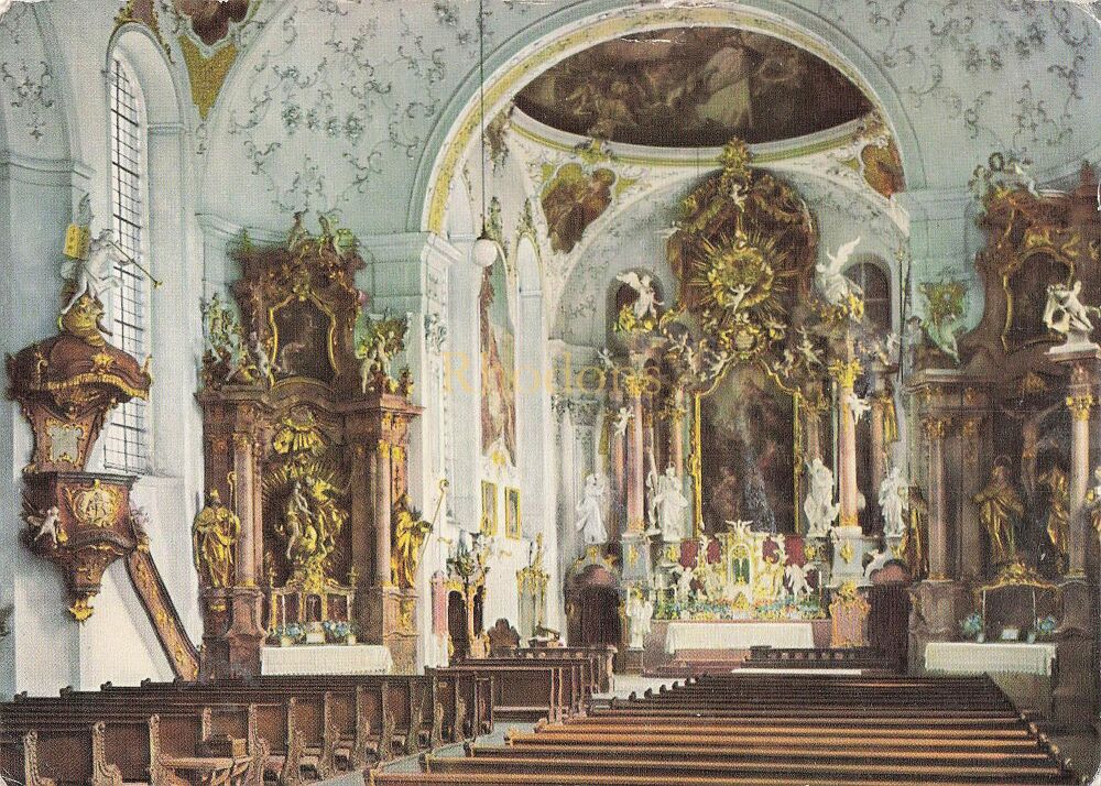 Oberammergau Germany - Kath Pfarrkirche - Colour Photo Postcard