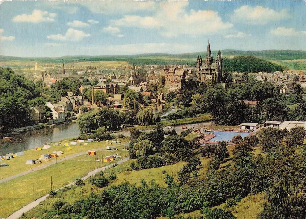 Limburg An der Lahn Germany Photo Postcard - Café / Snack Bar Advertising